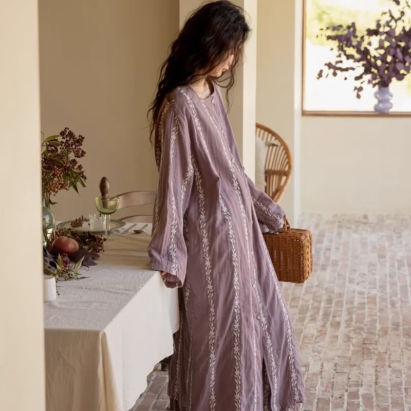 ZumashL Nightgown Women's Grape Green-3