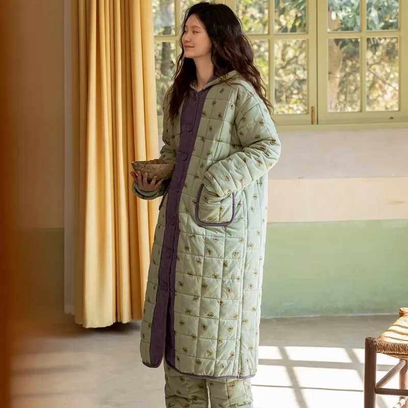 ZumashL Luxury Designer Series Pajama Set Women's Grass Green-4