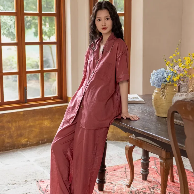 ZumashL Pajama Set Women's Foggy Red-1