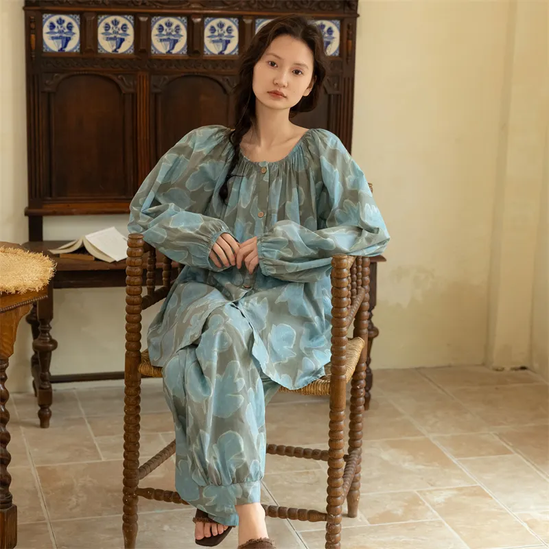 ZumashL Pajama Set Women's Children's Art Collection-4