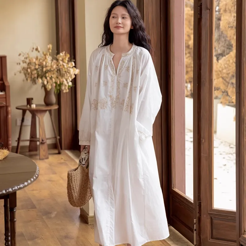 ZumashL Nightgown Women's Australian White Pearl-2