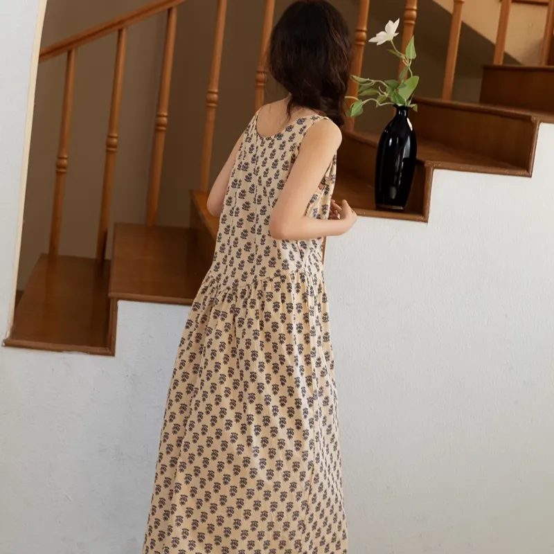 ZumashL Nightgown Women's Slub Cotton Skirt Like Flowers In The Wild-1