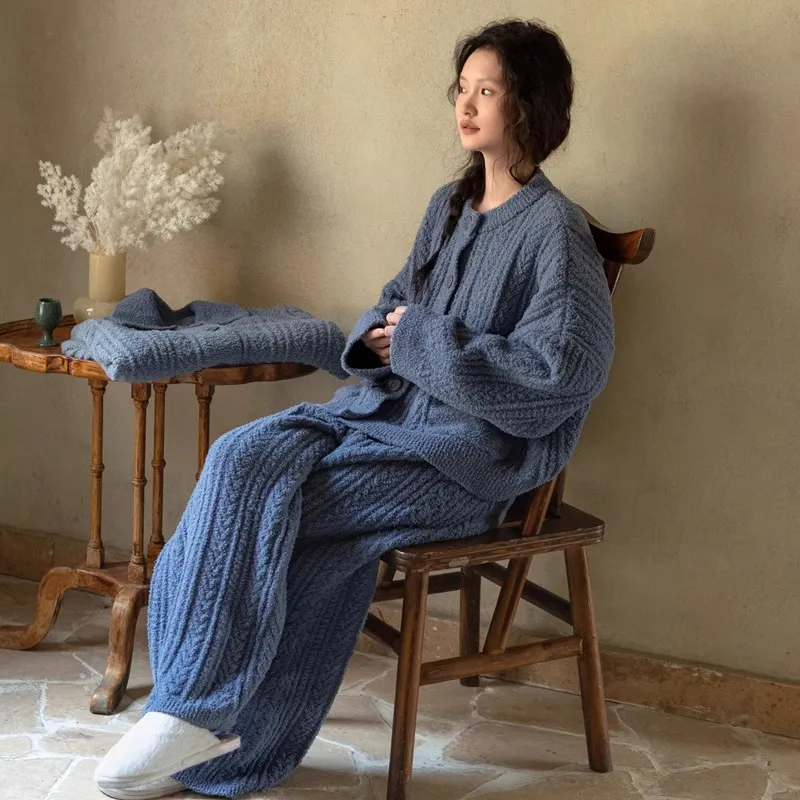 ZumashL Luxury Designer Series Pajama Set Women's Mist Waves-3