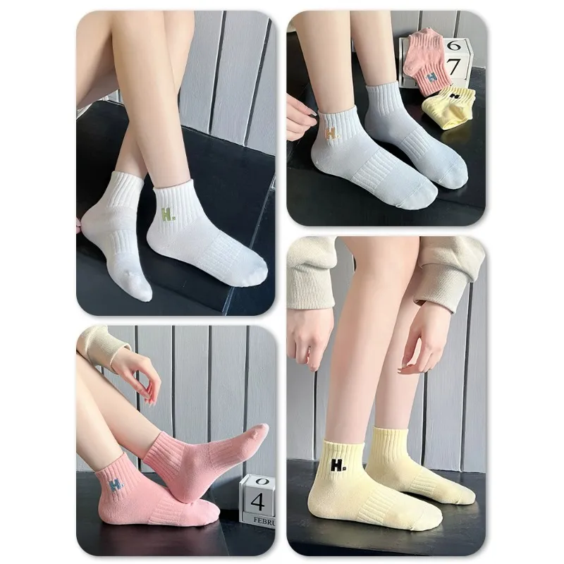 Taste The Color Mid Calf Socks Women's 5 Pack-2