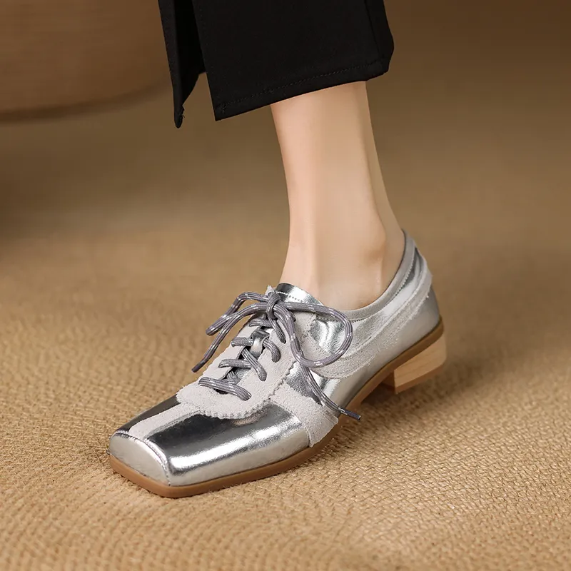 Hongyanglin Casual Single Shoes Women's Silver-4