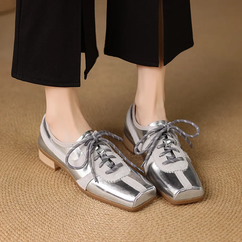 Hongyanglin Casual Single Shoes Women's Silver-3