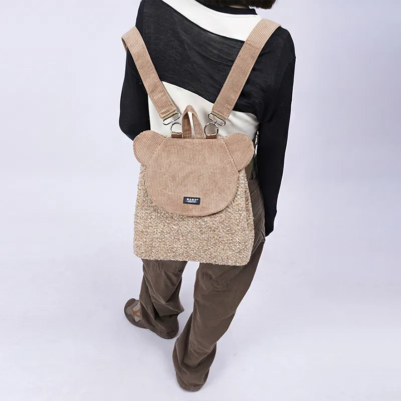 REBIRTH Corduroy Backpack Women's Multicolor-15