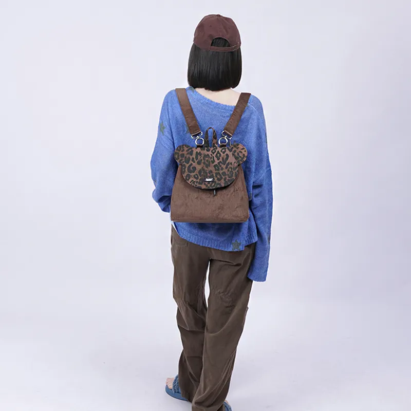 REBIRTH Corduroy Backpack Women's Multicolor-3