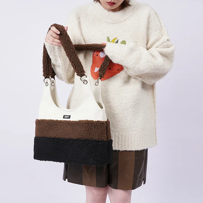 REBIRTH Lambswool Versatile Tote Bag Women's-1