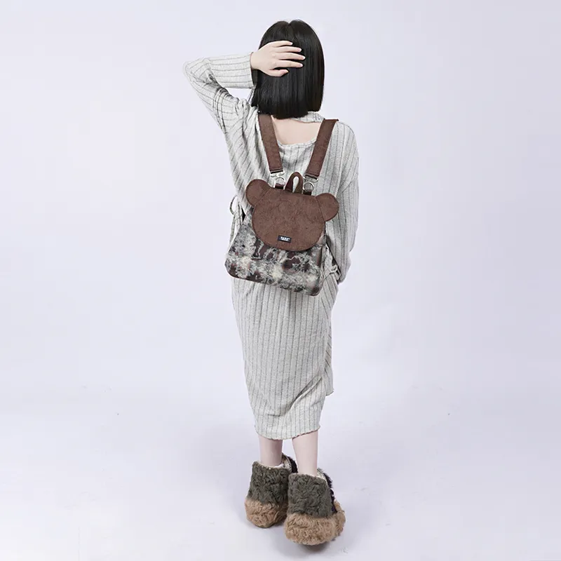 REBIRTH Corduroy Backpack Women's Multicolor-6