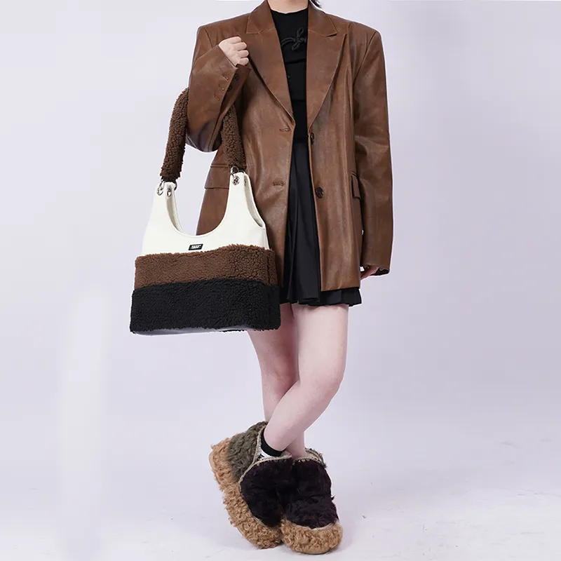 REBIRTH Lambswool Versatile Tote Bag Women's-2