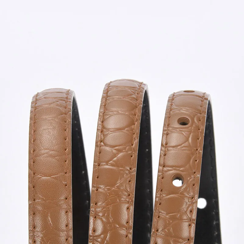 YUZHAOLIN Unique Casual Design With Jeans Leather Belts Women's 1.4cm Width-5