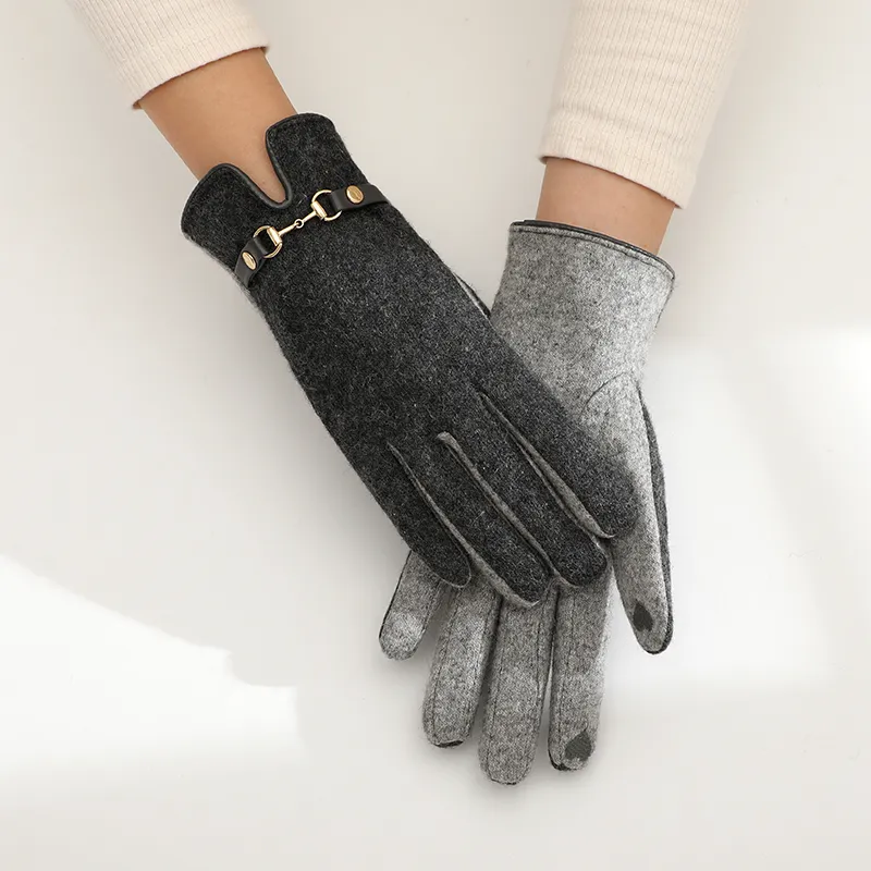 YUZHAOLIN Wool Gloves Women's-7