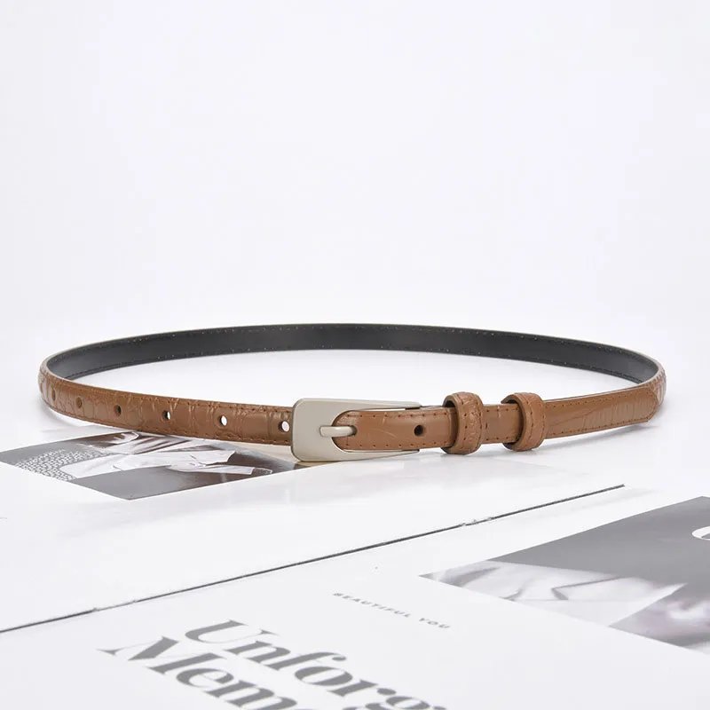 YUZHAOLIN Unique Casual Design With Jeans Leather Belts Women's 1.4cm Width-3