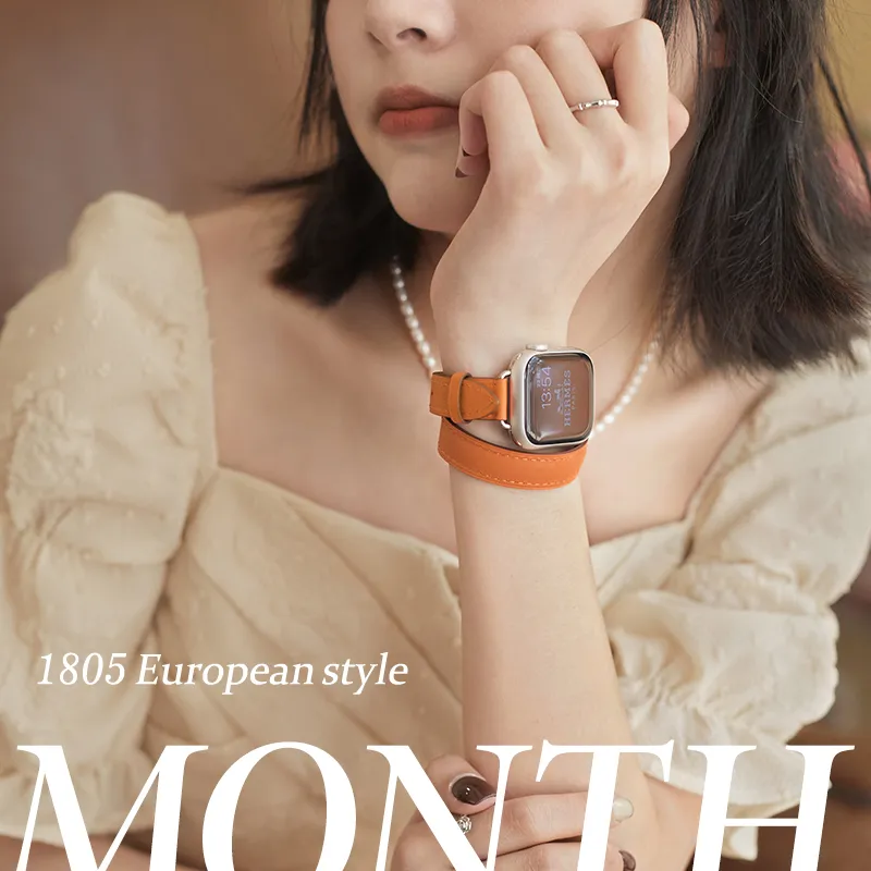 Xuanren Apple Compatibility Watch Band 38 49mm Genuine Leather Material-11