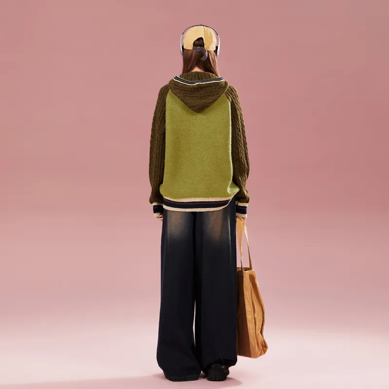 I'M ONE Knitwear Women's Mustard Green & Vintage Brown-2