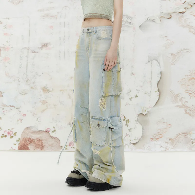 I'M ONE Jeans Women's Washable Light Denim Blue-4