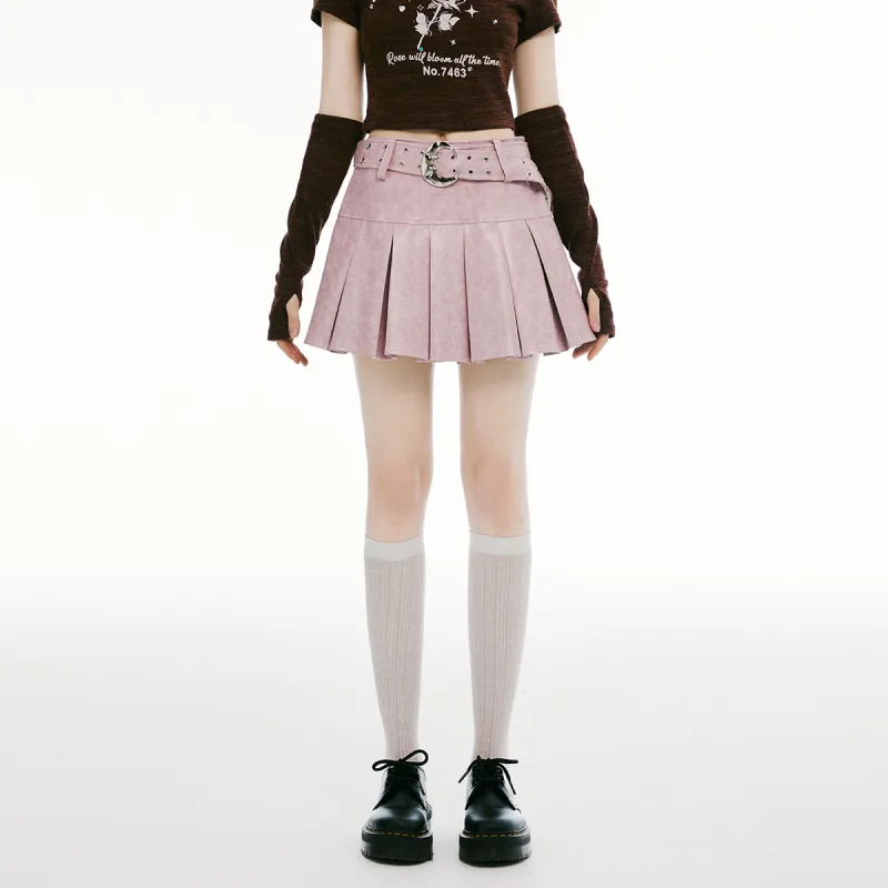I'M ONE Leather Short Skirts Women's-6