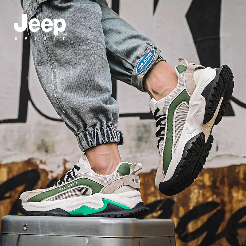 JEEP SPIRIT Anti-Slip And Wear-Resistant Breathable Low-Top Casual Shoes Men's-32