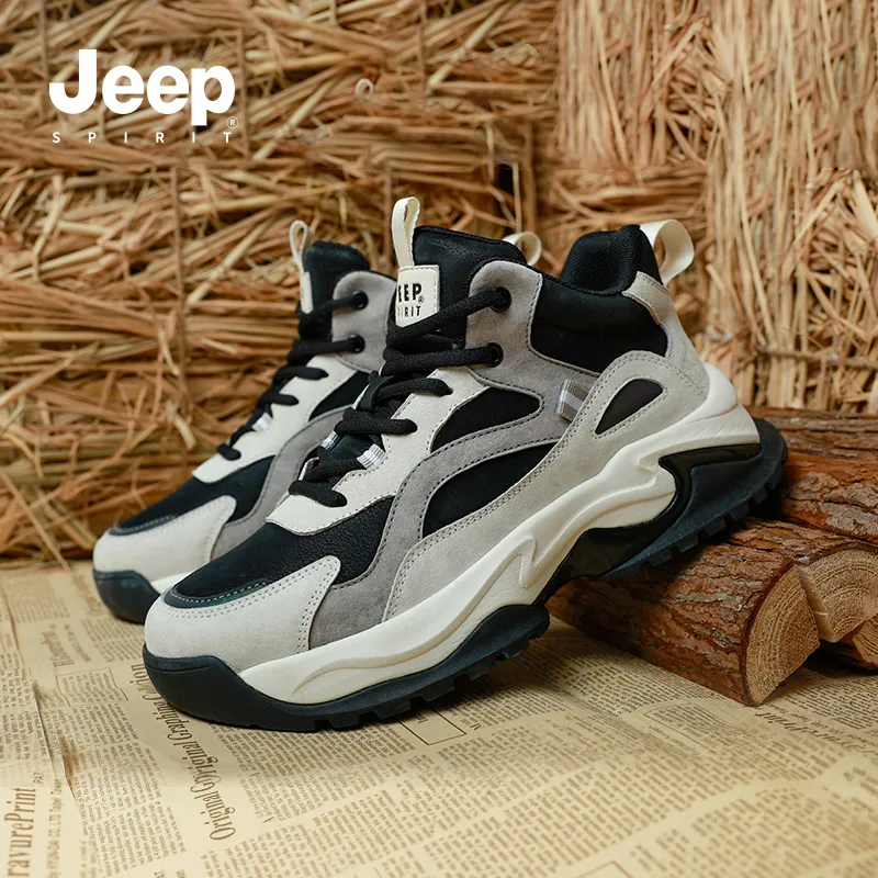 JEEP SPIRIT Cushioning Anti-Slip And Wear-Resistant Low-Top Chunky Sneakers Men's-13