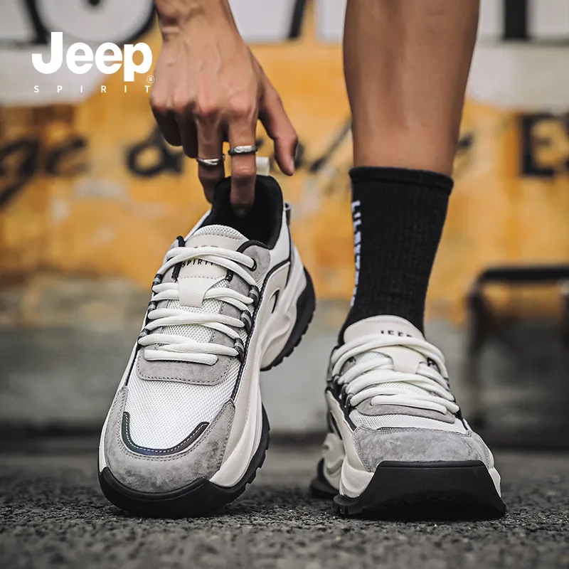 JEEP SPIRIT Anti-Slip And Wear-Resistant Breathable Low-Top Casual Shoes Men's-75