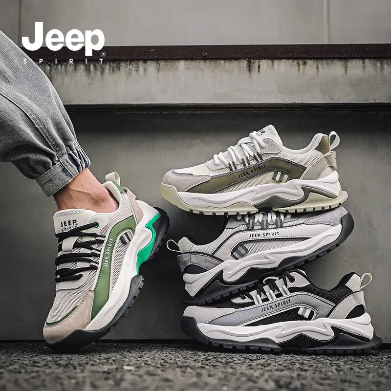 JEEP SPIRIT Anti-Slip And Wear-Resistant Breathable Low-Top Casual Shoes Men's-30