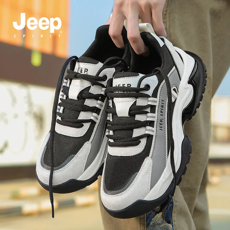 JEEP SPIRIT Anti-Slip And Wear-Resistant Breathable Low-Top Casual Shoes Men's-96