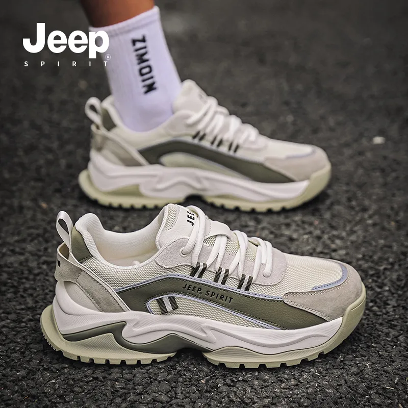 JEEP SPIRIT Anti-Slip And Wear-Resistant Breathable Low-Top Casual Shoes Men's-53