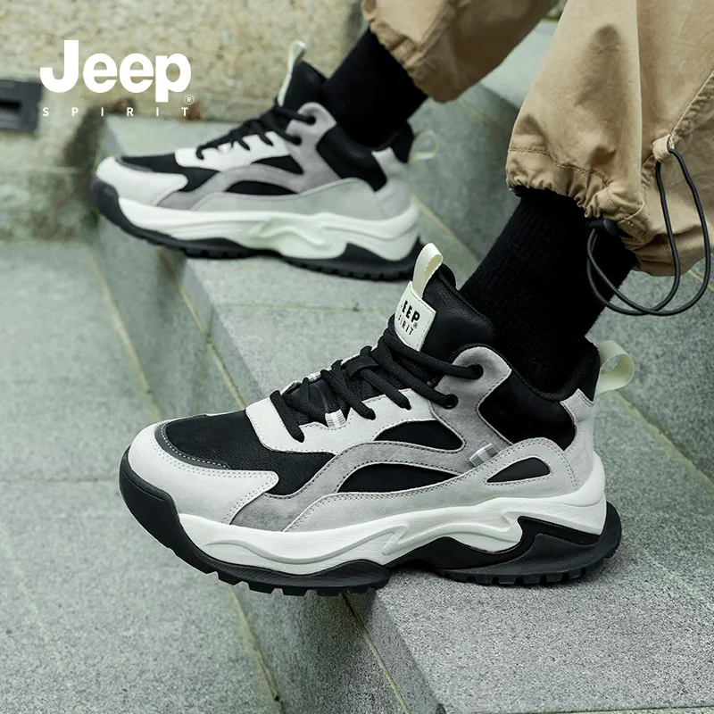 JEEP SPIRIT Cushioning Anti-Slip And Wear-Resistant Low-Top Chunky Sneakers Men's-7