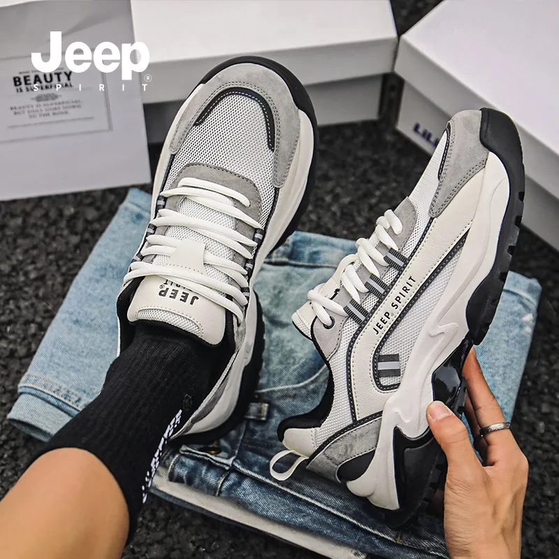 JEEP SPIRIT Anti-Slip And Wear-Resistant Breathable Low-Top Casual Shoes Men's-76