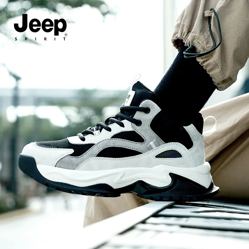 JEEP SPIRIT Cushioning Anti-Slip And Wear-Resistant Low-Top Chunky Sneakers Men's-10