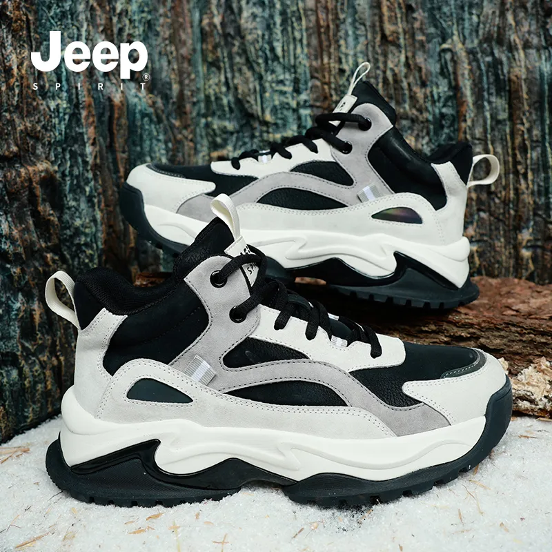 JEEP SPIRIT Cushioning Anti-Slip And Wear-Resistant Low-Top Chunky Sneakers Men's-12