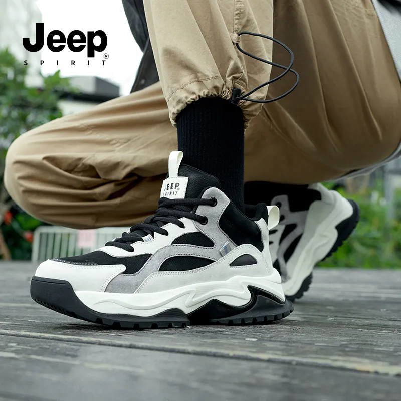 JEEP SPIRIT Cushioning Anti-Slip And Wear-Resistant Low-Top Chunky Sneakers Men's-11