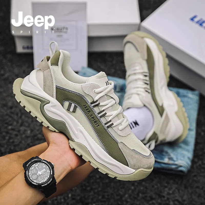 JEEP SPIRIT Anti-Slip And Wear-Resistant Breathable Low-Top Casual Shoes Men's-54