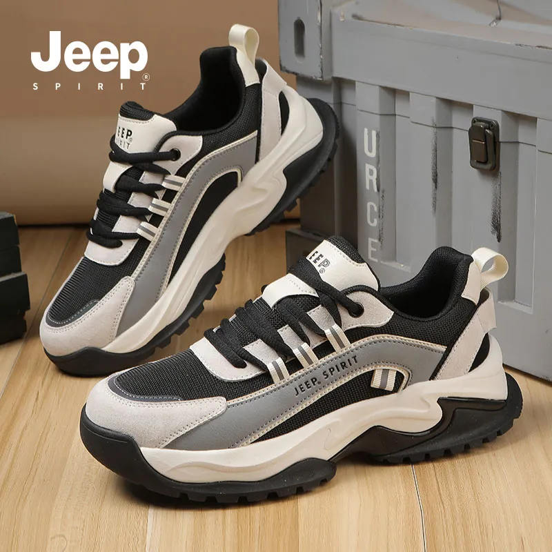 JEEP SPIRIT Anti-Slip And Wear-Resistant Breathable Low-Top Casual Shoes Men's-93
