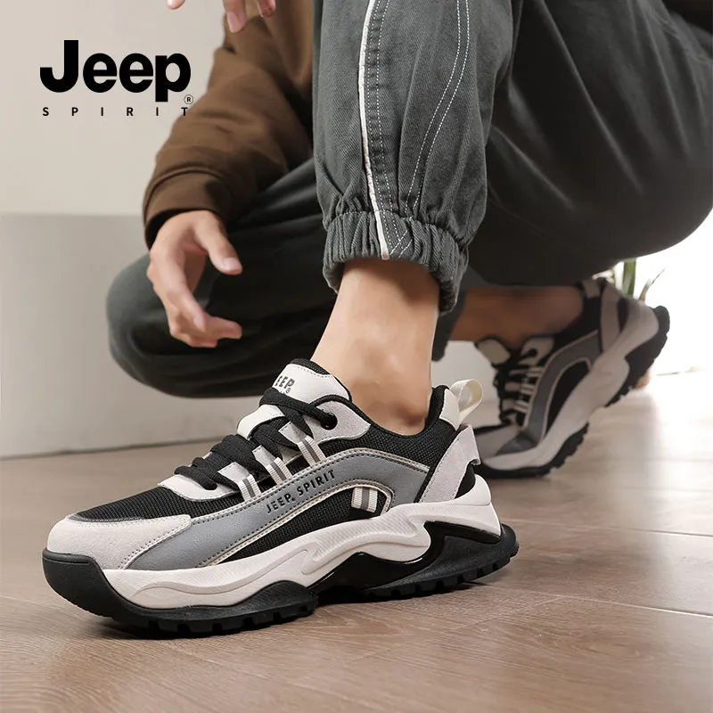 JEEP SPIRIT Anti-Slip And Wear-Resistant Breathable Low-Top Casual Shoes Men's-130