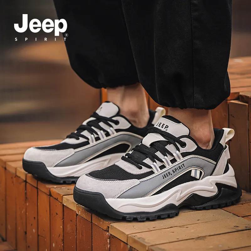 JEEP SPIRIT Anti-Slip And Wear-Resistant Breathable Low-Top Casual Shoes Men's-8