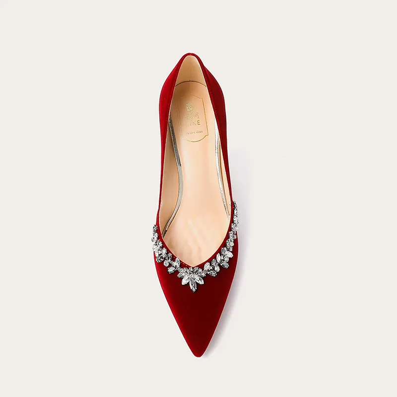 Li Ke High Heels 8cm Women's Red-3