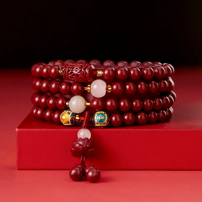 AGOVSKI Reconstructed Cinnabar Jade Bracelets Women's-7