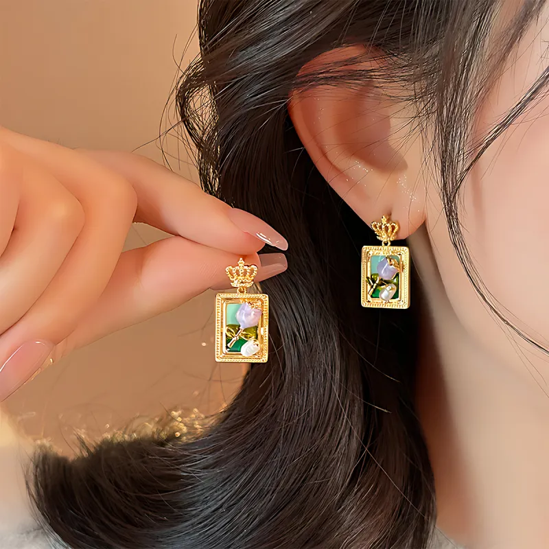 AGOVSKI S925 Silver Stud Earrings Women's-1