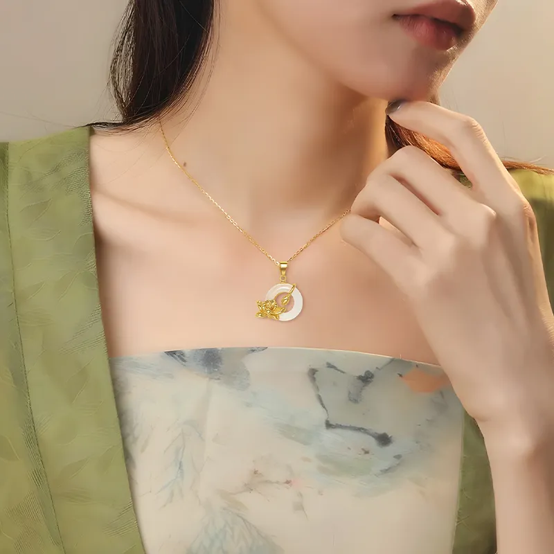 AGOVSKI Chalcedony Jade Necklaces Women's-3