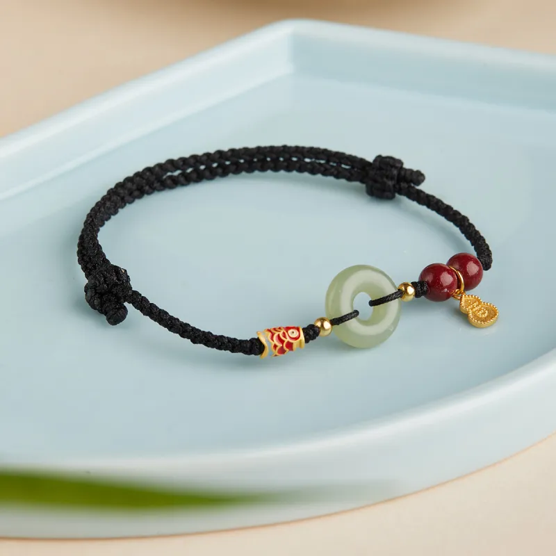 AGOVSKI Hetian Jade Bracelets Pale Greenish White Jade Unisex-7