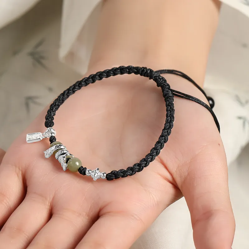 AGOVSKI Hetian Jade Bracelets Pale Greenish White Jade Unisex-9