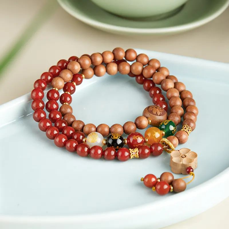 AGOVSKI Barbie Sandalwood Wooden Bracelets Women's-3