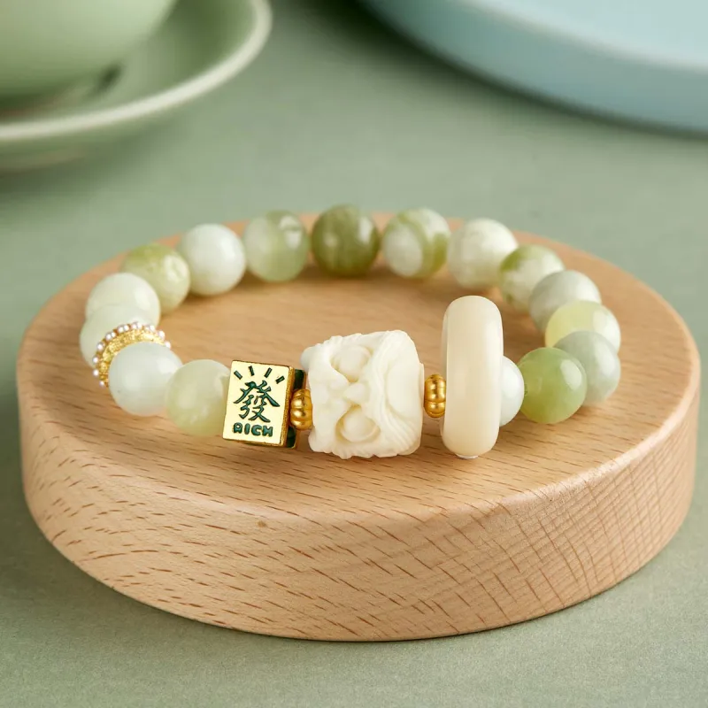 AGOVSKI Serpentine Jade Bracelets Unisex-1