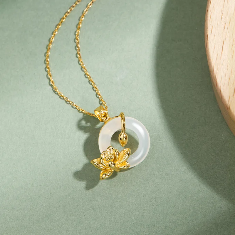 AGOVSKI Chalcedony Jade Necklaces Women's-7