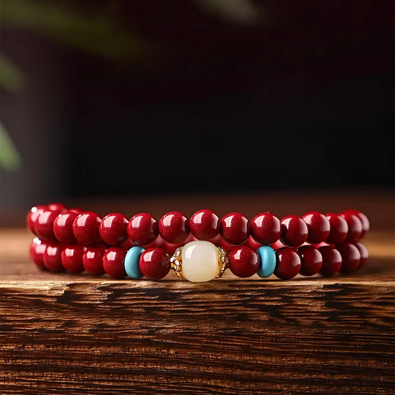 AGOVSKI Reconstructed Cinnabar Jade Bracelets Women's-1
