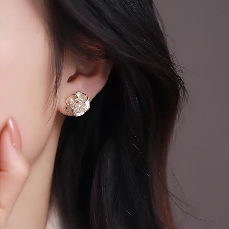 AGOVSKI Alloy Stud Earrings Women's-3