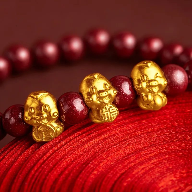 AGOVSKI Reconstructed Cinnabar Jade Bracelets Unisex-2