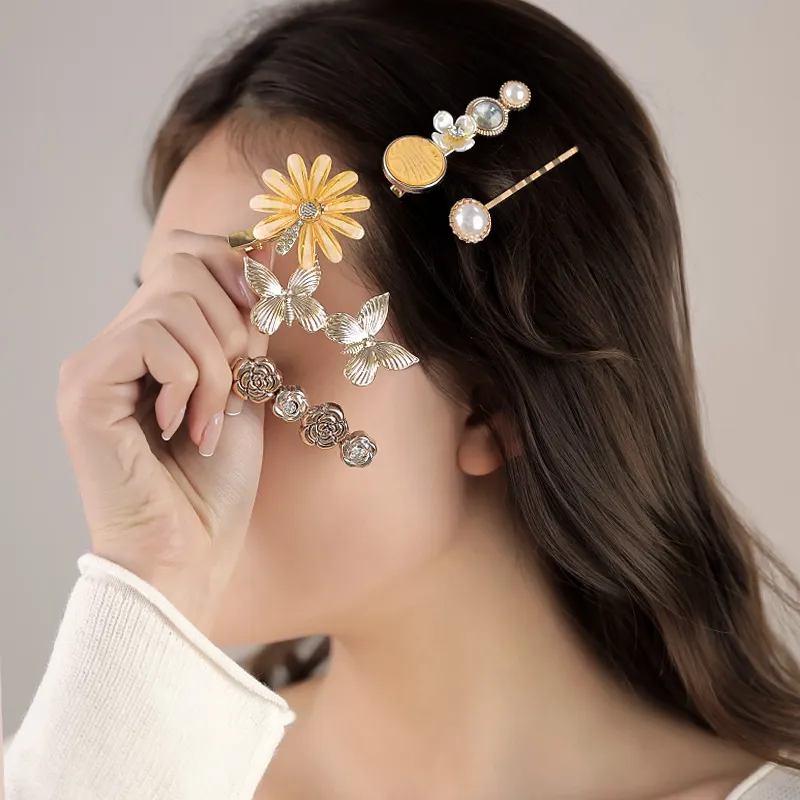 AGOVSKI Copper Alloy Hair Clips Women's-4